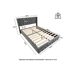 Cama de matrimonio de terciopelo 149x195 Cama de matrimonio de terciopelo 149x195 Gris