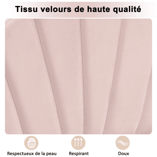 Cama de casal de veludo 140x190cm,rosa