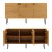 Aparador de madera de 3 puertas Aparador de madera de 3 puertas Natural