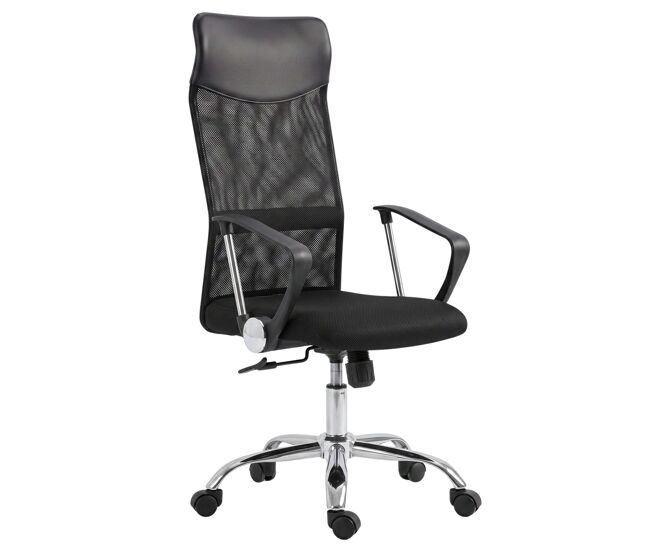 Silla despacho meeting giratoria color negro diseño original oficina moderna