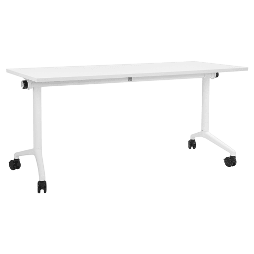 Secretária dobrável CAVI Branco 160 cm 60 cm com rodas