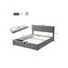 Cama de matrimonio de terciopelo con espacio de almacenamiento 185x200 Cama de matrimonio de terciopelo con espacio de almacenamiento 185x200 Gris