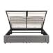 Cama de matrimonio de terciopelo con espacio de almacenamiento 185x200 Cama de matrimonio de terciopelo con espacio de almacenamiento 185x200 Gris