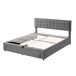 Cama de matrimonio de terciopelo con espacio de almacenamiento 185x200 Cama de matrimonio de terciopelo con espacio de almacenamiento 185x200 Gris