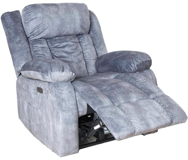 Sillón relax eléctrico innova, sillón eléctrico reclinable, reposacabezas reclinable eléctrico, microfibra (gris magía)