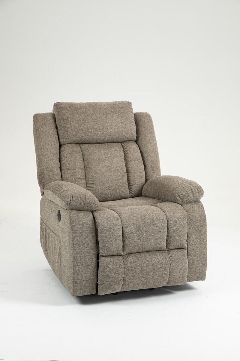 Sillón relax eléctrico california, elevable reclinable, levanta personas. tela 100% poliester (capuchino)