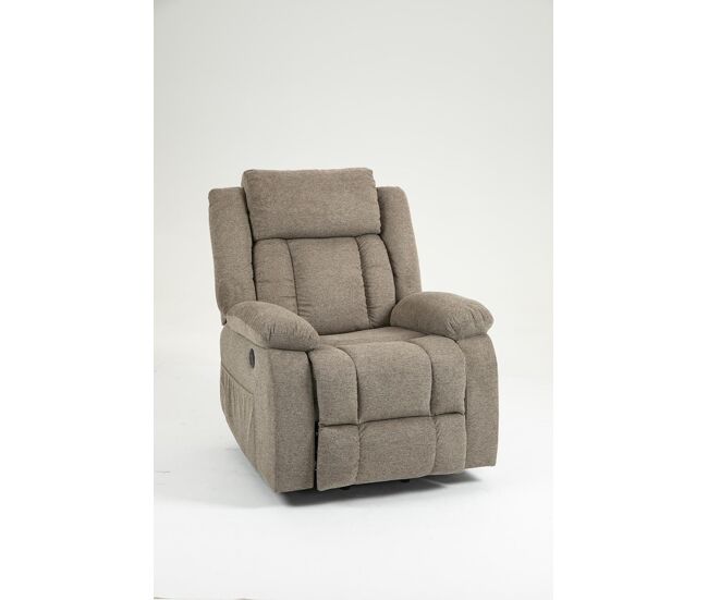 Sillón relax eléctrico california, elevable reclinable, levanta personas. tela 100% poliester (capuchino)