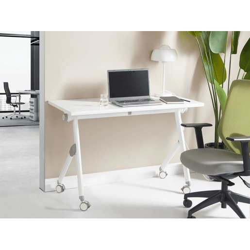 Secretária dobrável BENDI Branco 120 cm 60 cm com rodas