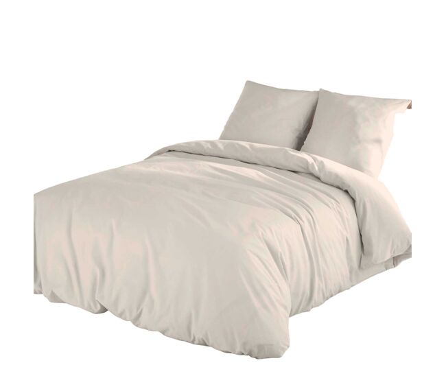 Icehome - funda nórdica lisa 2 piezas cama 135 - microfibra poliéster - fabricado en españa - piedra