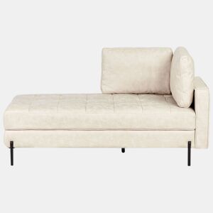 Beliani Chaise longue à direita Pele sintética REBAIS