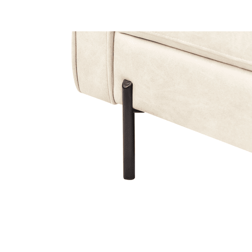 Beliani Chaise longue à direita Pele sintética REBAIS