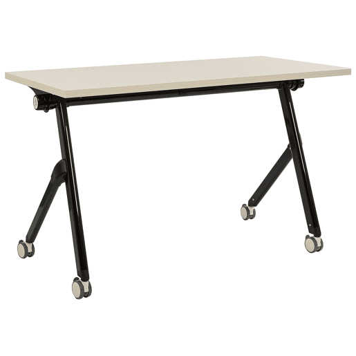 Secretária dobrável BENDI Castanho claro 120 cm 60 cm com rodas