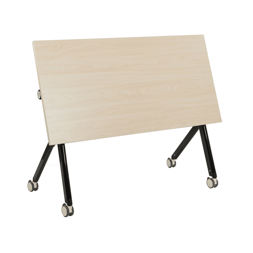 Secretária dobrável BENDI Castanho claro 120 cm 60 cm com rodas