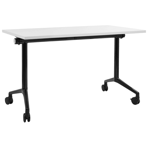 Secretária dobrável CAVI Branco 120 cm 60 cm com rodas