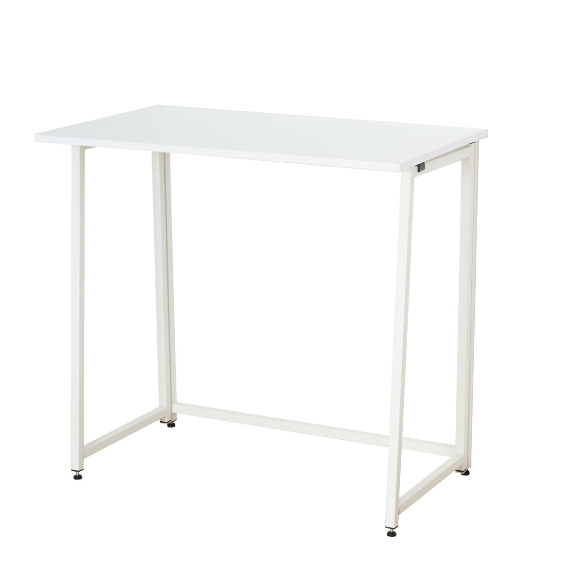 Mesa de escritorio plegable utility multifuncional para oficina en casa, 50 x 80 cm, estructura metálica, con estante de almacenamiento, (blanco)