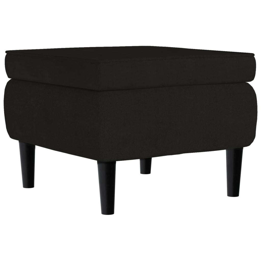 Vidaxl taburete con patas de madera terciopelo negro