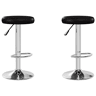 vidaXL Bancos de bar 2 pcs couro artificial preto