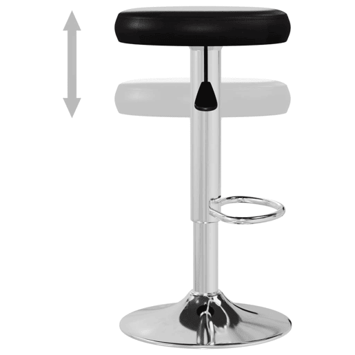 vidaXL Bancos de bar 2 pcs couro artificial preto vidaXL Bancos de bar 2 pcs couro artificial preto