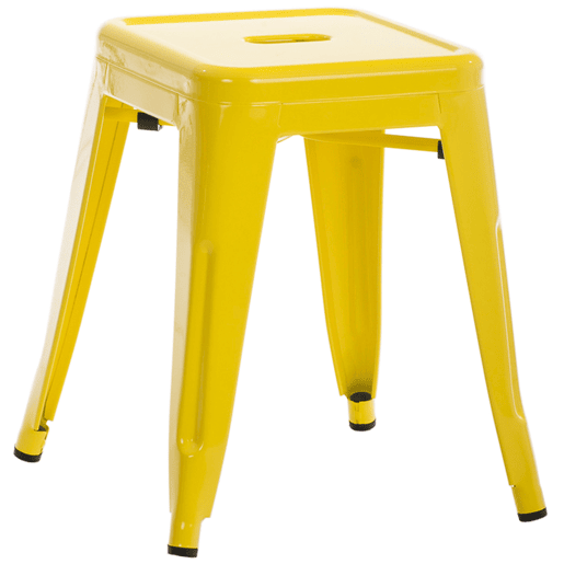 Taburete Armin Metal Amarillo 40X40X46 cm Taburete Armin Metal Amarillo 40X40X46 cm