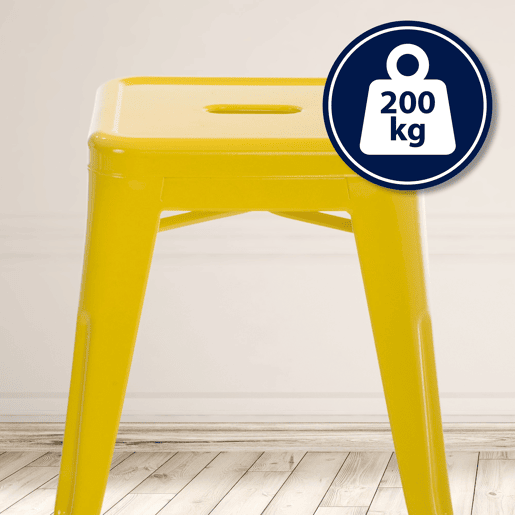 Taburete Armin Metal Amarillo 40X40X46 cm Taburete Armin Metal Amarillo 40X40X46 cm