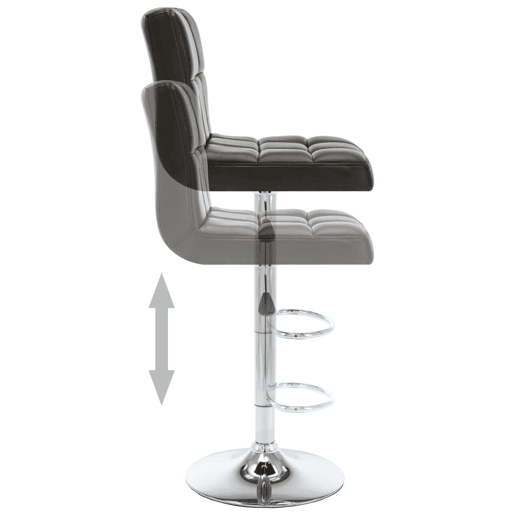 vidaXL Bancos de bar 2 pcs couro artificial castanho