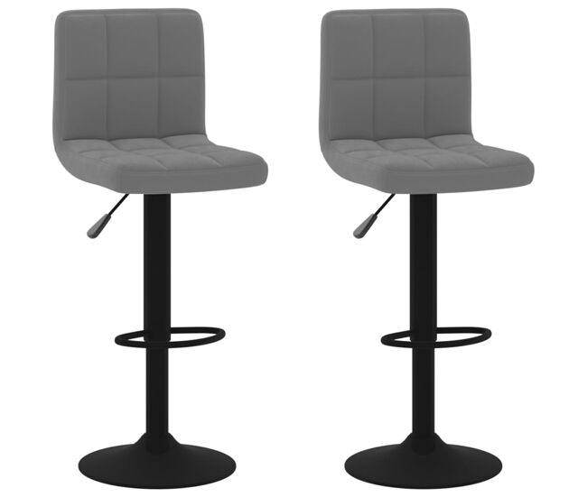 Vidaxl taburetes de cocina 2 unidades terciopelo gris oscuro