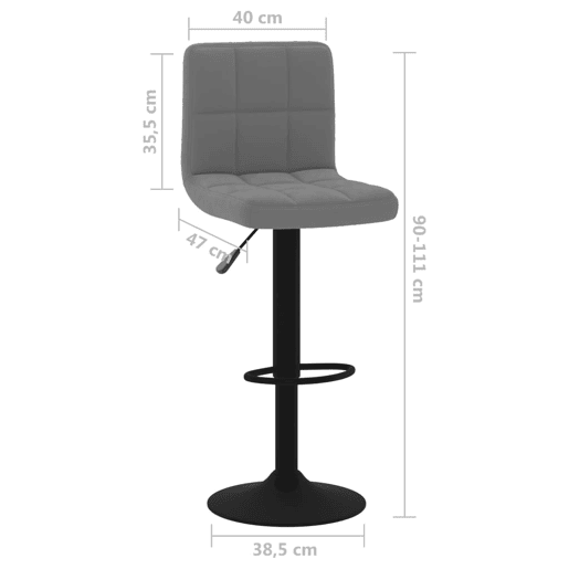 vidaXL Bancos de bar 2 pcs veludo cinzento-escuro