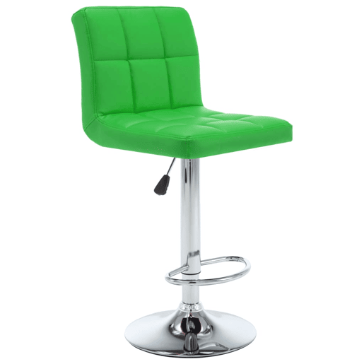 vidaXL Bancos de bar 2 pcs couro artificial verde