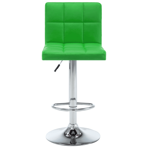 vidaXL Bancos de bar 2 pcs couro artificial verde