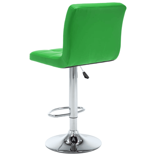 vidaXL Bancos de bar 2 pcs couro artificial verde