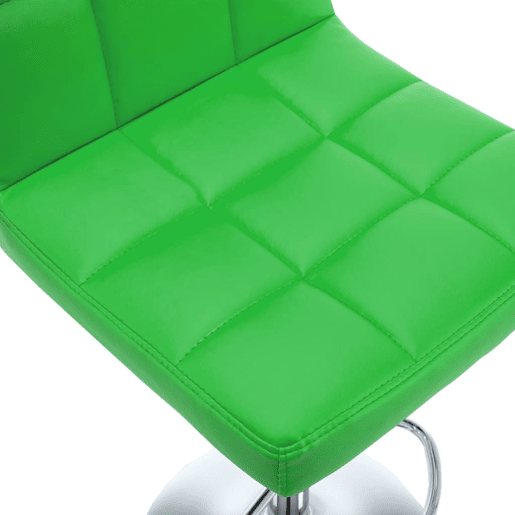 vidaXL Bancos de bar 2 pcs couro artificial verde