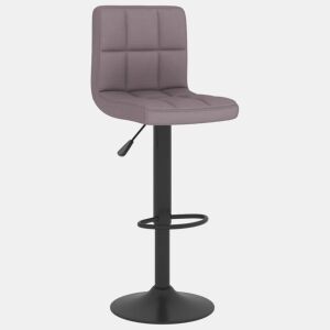 vidaXL Banco de bar tecido cinzento-acastanhado