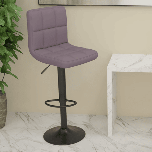 vidaXL Banco de bar tecido cinzento-acastanhado vidaXL Banco de bar tecido cinzento-acastanhado