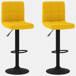 vidaXL Bancos de bar 2 pcs veludo amarelo mostarda