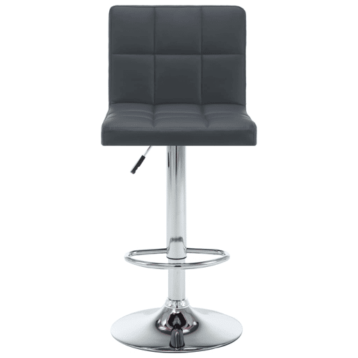 vidaXL Bancos de bar 2 pcs couro artificial cinzento