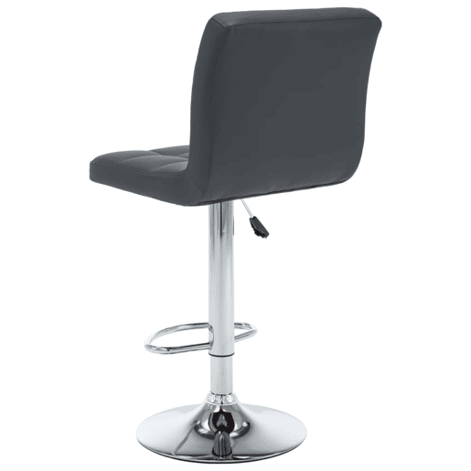 vidaXL Bancos de bar 2 pcs couro artificial cinzento