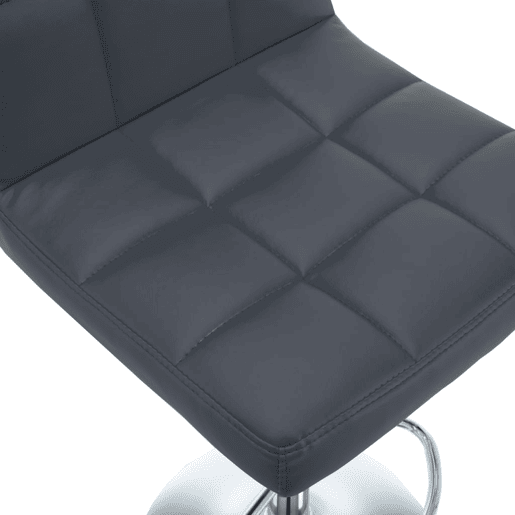 vidaXL Bancos de bar 2 pcs couro artificial cinzento