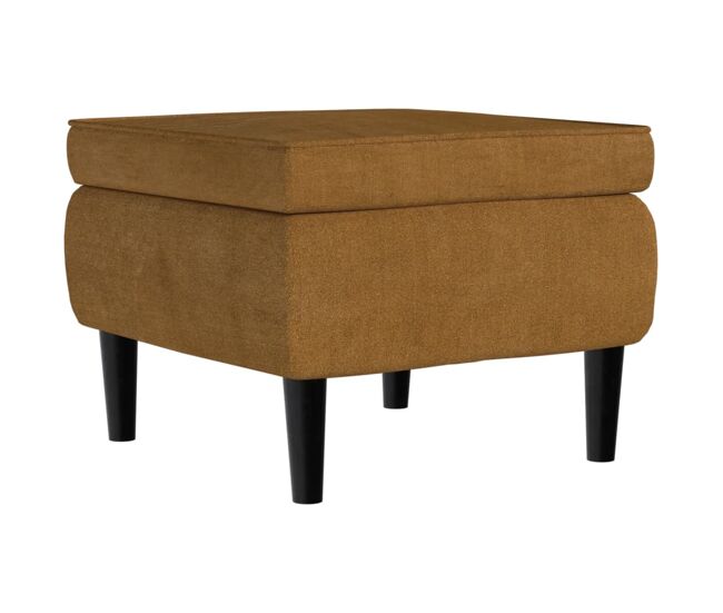 Vidaxl taburete con patas de madera terciopelo marrón