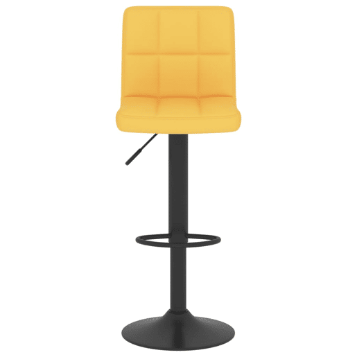 vidaXL Bancos de bar 2 pcs tecido amarelo mostarda vidaXL Bancos de bar 2 pcs tecido amarelo mostarda