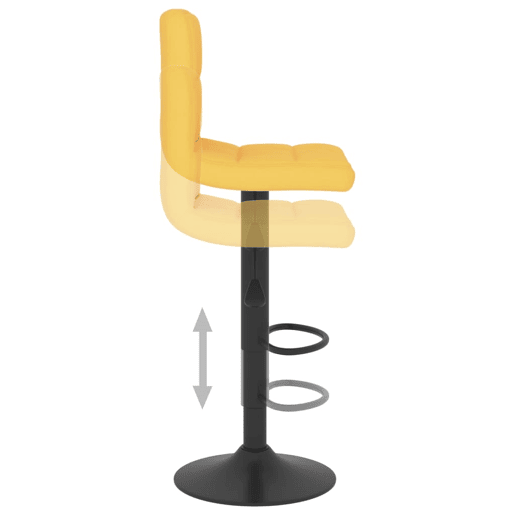 vidaXL Bancos de bar 2 pcs tecido amarelo mostarda vidaXL Bancos de bar 2 pcs tecido amarelo mostarda