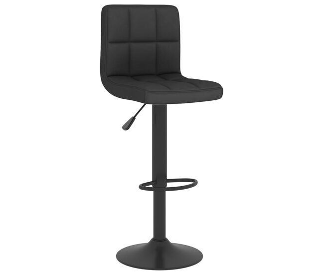 Vidaxl taburete de cocina de tela negro
