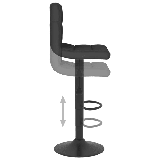 vidaXL Banco de bar tecido preto vidaXL Banco de bar tecido preto