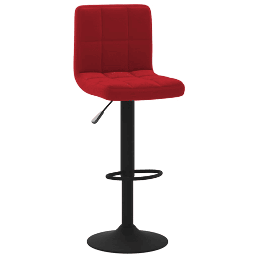 vidaXL Bancos de bar 2 pcs veludo vermelho tinto vidaXL Bancos de bar 2 pcs veludo vermelho tinto