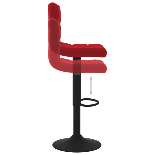 vidaXL Bancos de bar 2 pcs veludo vermelho tinto vidaXL Bancos de bar 2 pcs veludo vermelho tinto