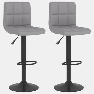vidaXL Bancos de bar 2 pcs tecido cinzento-claro