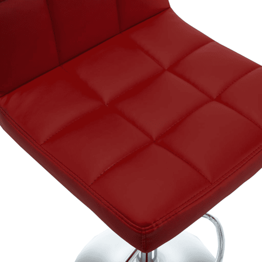 vidaXL Bancos de bar 2 pcs couro artificial vermelho tinto
