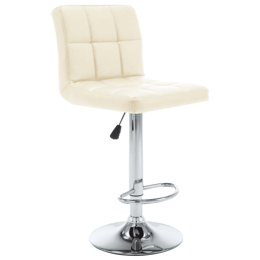vidaXL Bancos de bar 2 pcs couro artificial cor creme vidaXL Bancos de bar 2 pcs couro artificial cor creme