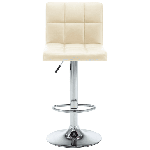 vidaXL Bancos de bar 2 pcs couro artificial cor creme vidaXL Bancos de bar 2 pcs couro artificial cor creme