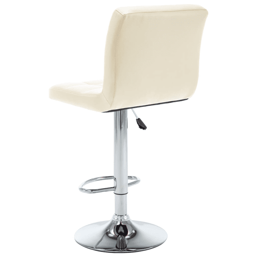 vidaXL Bancos de bar 2 pcs couro artificial cor creme vidaXL Bancos de bar 2 pcs couro artificial cor creme