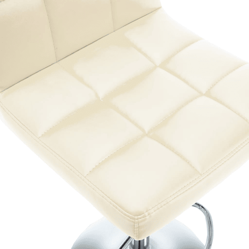 vidaXL Bancos de bar 2 pcs couro artificial cor creme vidaXL Bancos de bar 2 pcs couro artificial cor creme